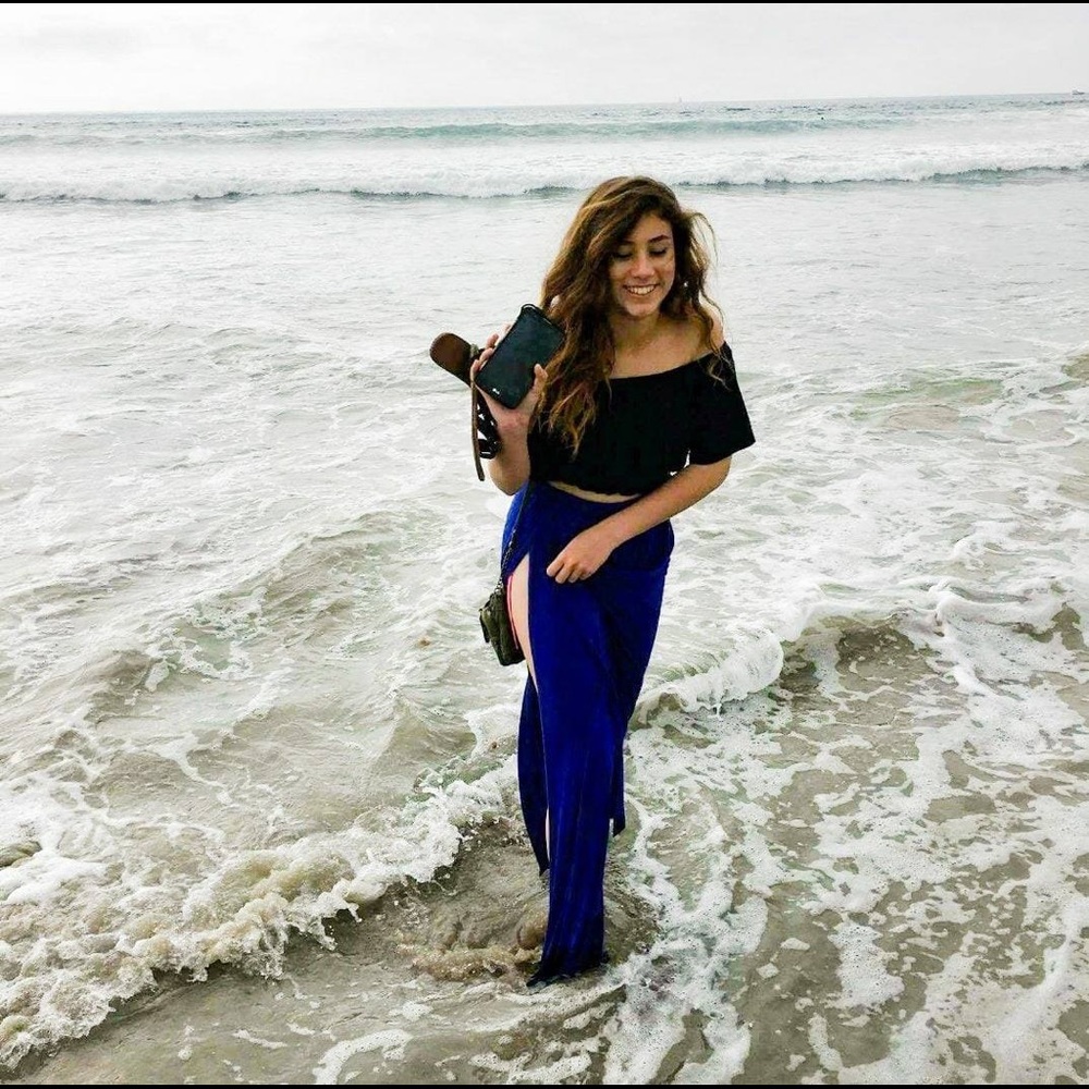 Dark blue maxi skirt